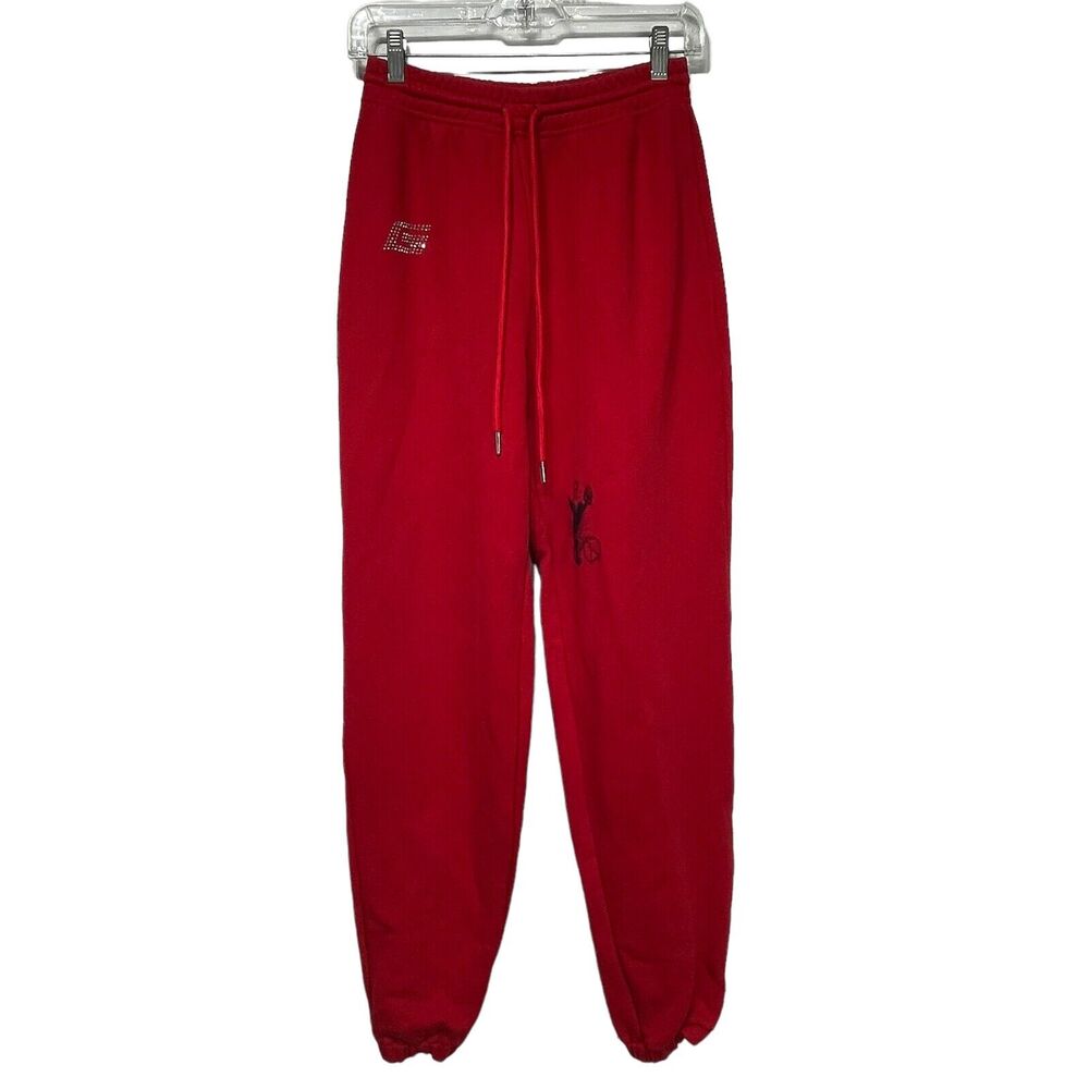 I.AM.GIA Red High Rise Jogger Sweatpants Womens Size XS